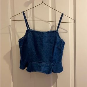 jean crop top